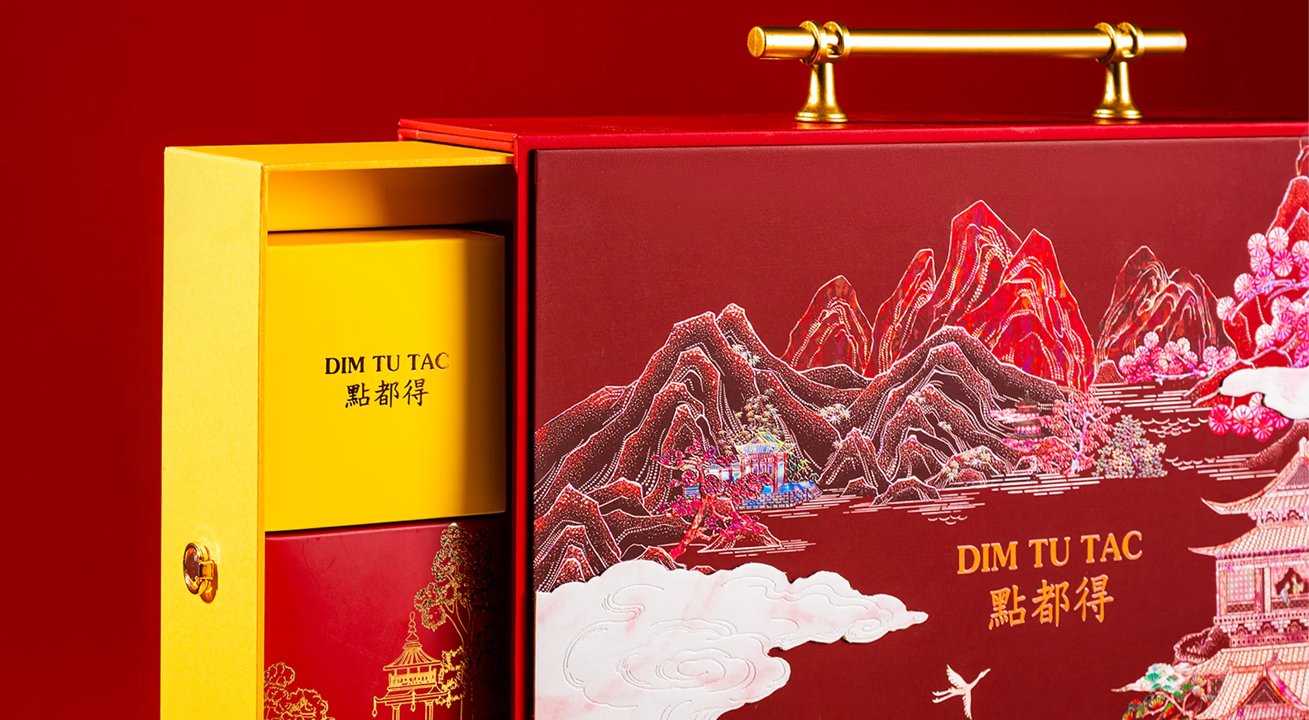 Hộp bánh Trung thu Hồng Phúc Mãn Đường Dim Tu Tac - chi tiết